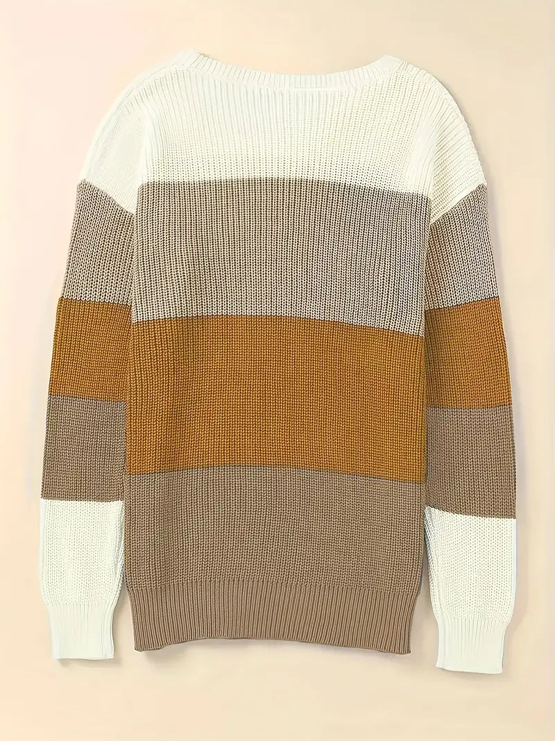 Misha - Vibrant cosiness crewneck-jumper med färgblock
