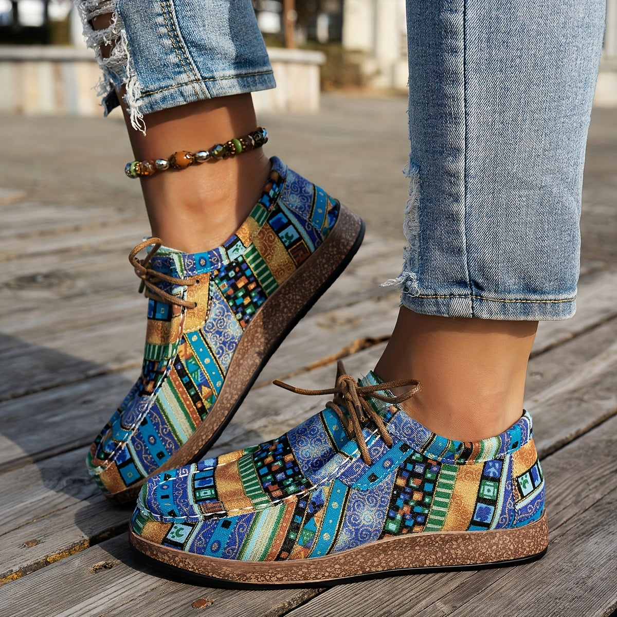 Freja | Färgglada Retro Damskor