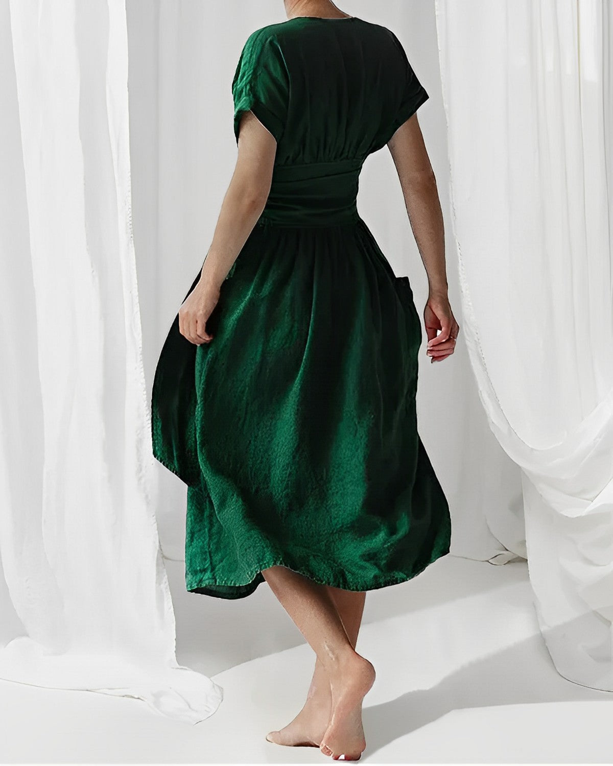 Tasha - Elegant linneklänning