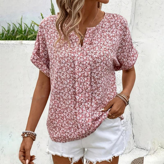 Elina | Casual blommig blus med vintagekänsla