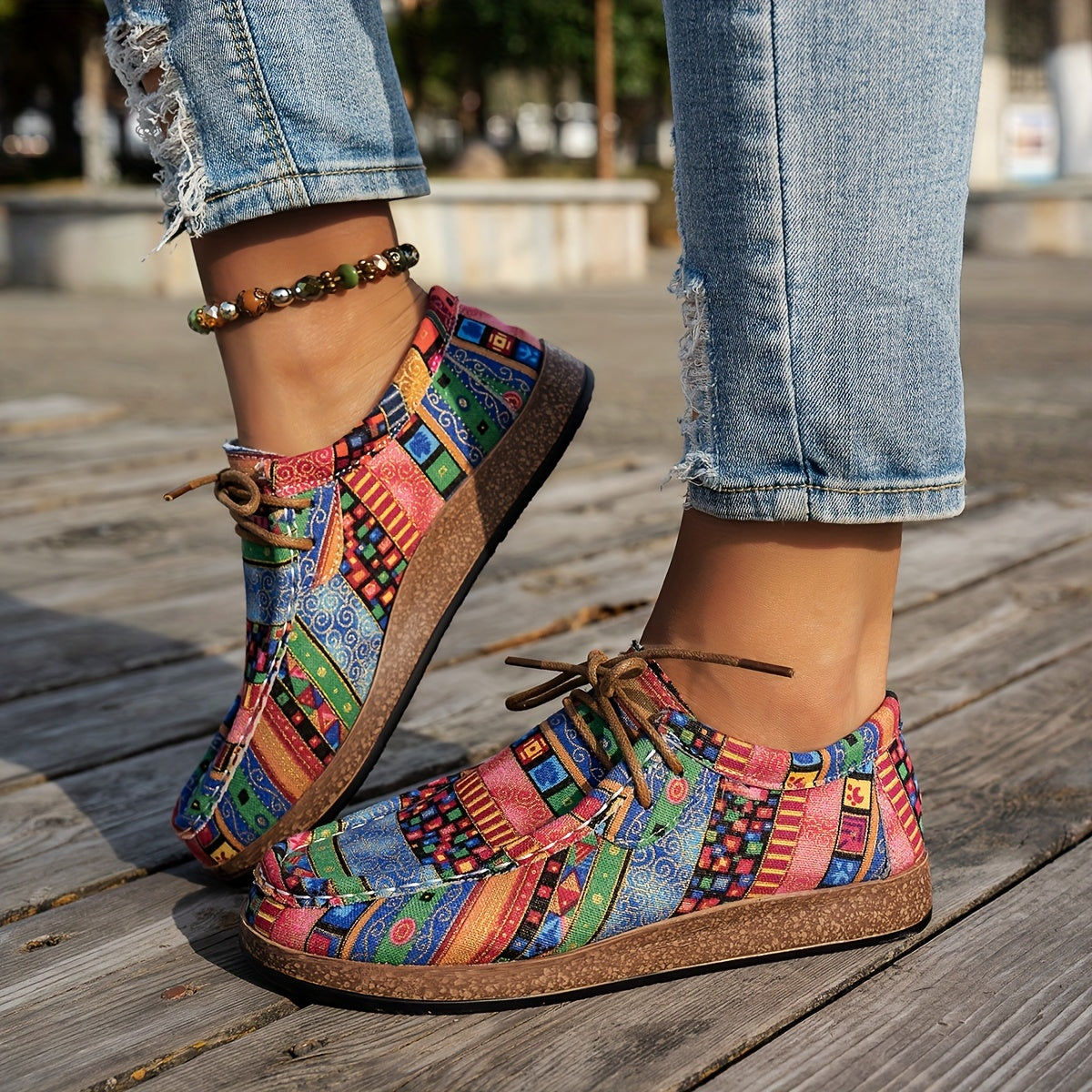 Freja | Färgglada Retro Damskor