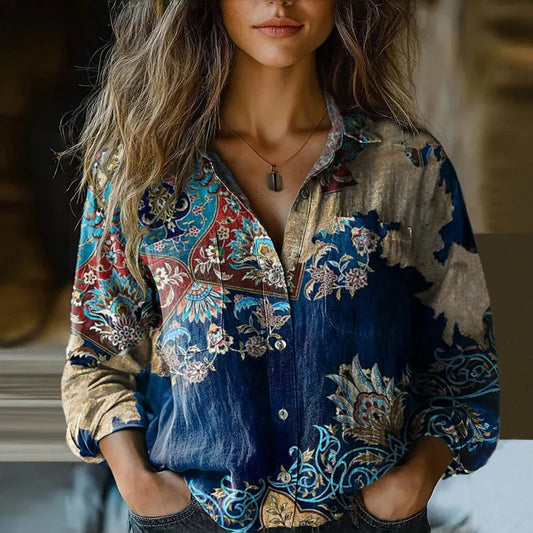 Sigrun | Tidlös Vintageblus Med Sofistikerad Look