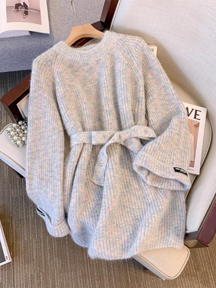 Kimya | Elegant jumperklänning med snörning för damer
