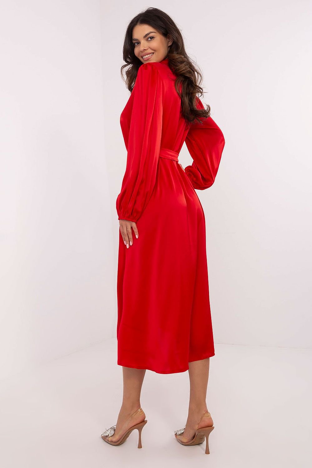 Elegantia | stilren skjortklänning med knytband och asymmetrisk design