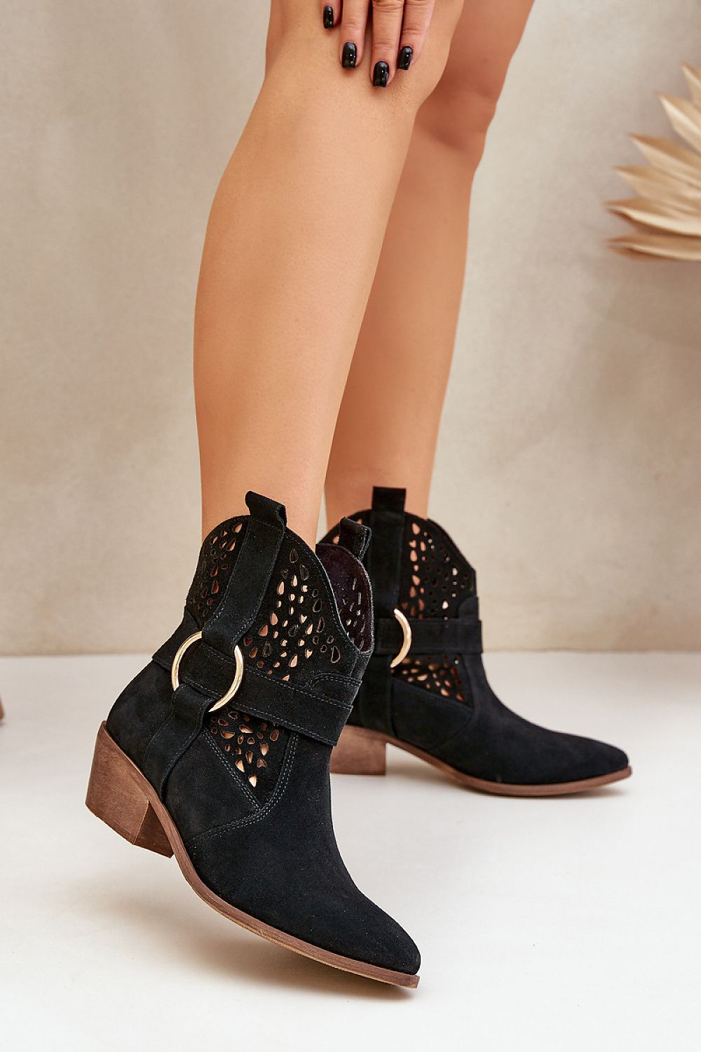 Elena | ankelboots i äkta mocka