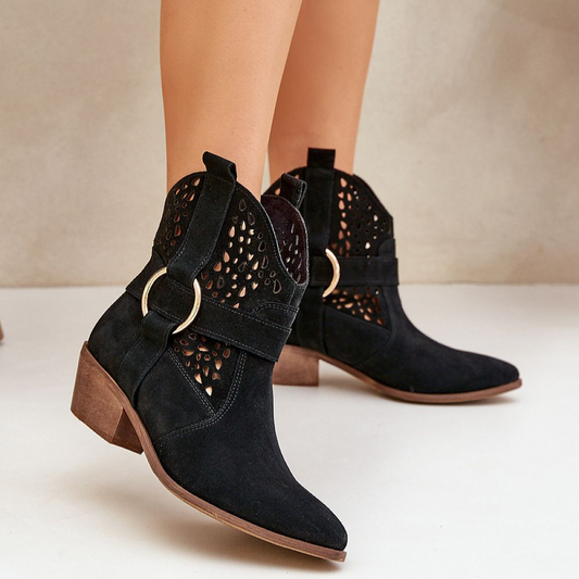 Elena | ankelboots i äkta mocka