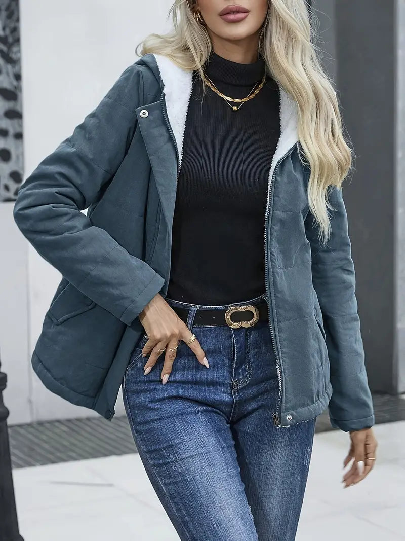 Casey | Bekväm fleecejacka med huva