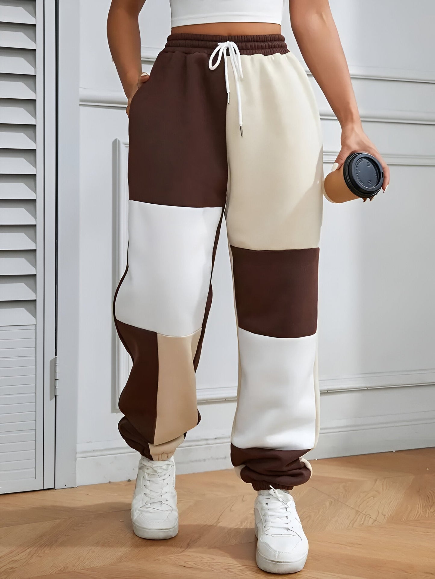 Nele | Colour-Block Loose joggingbyxor - komfort möter stil