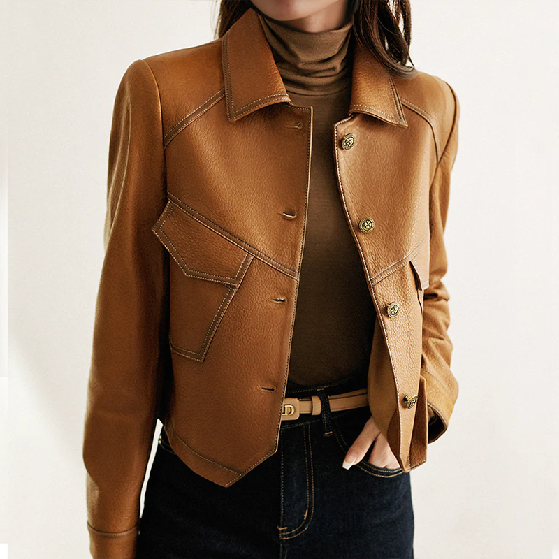 Ingrid | Premium Vintage Läderjacka