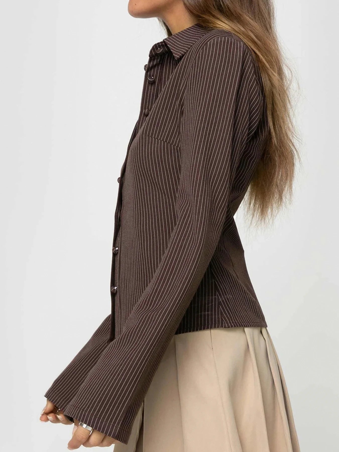 Axelia | Elegant och Stilren Långärmad Blus