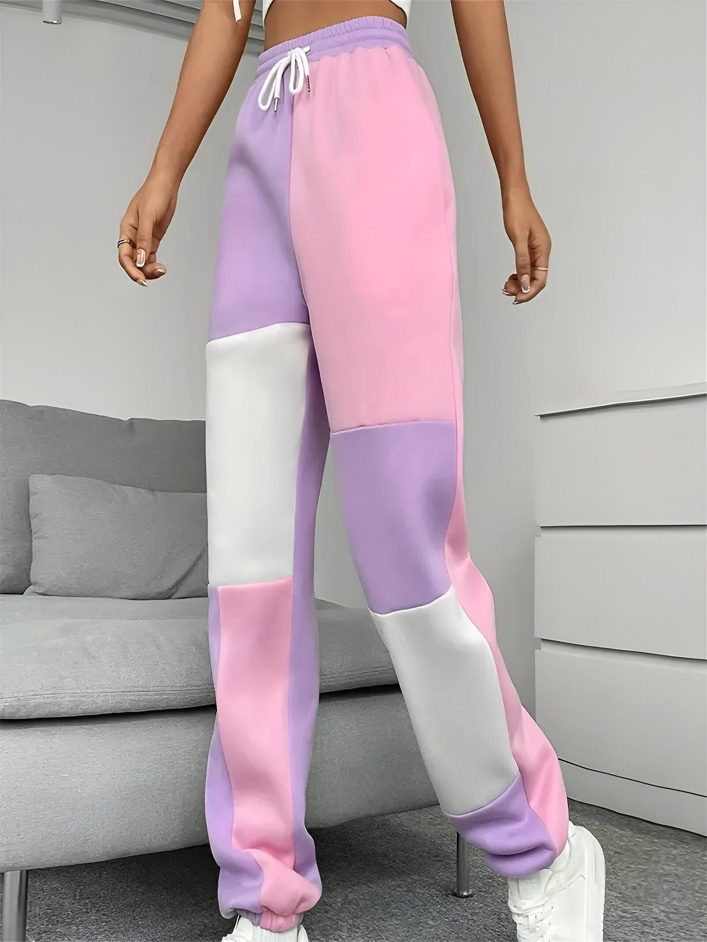 Nele | Colour-Block Loose joggingbyxor - komfort möter stil