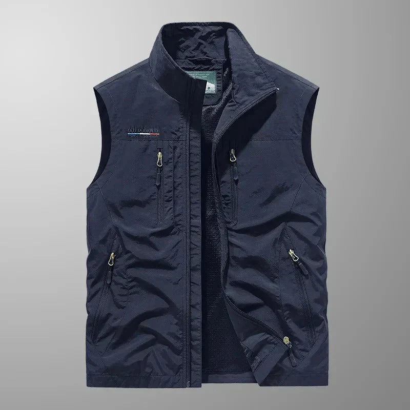 Henrik | Andningsbar Cargo Bodywarmer med Flera Fickor