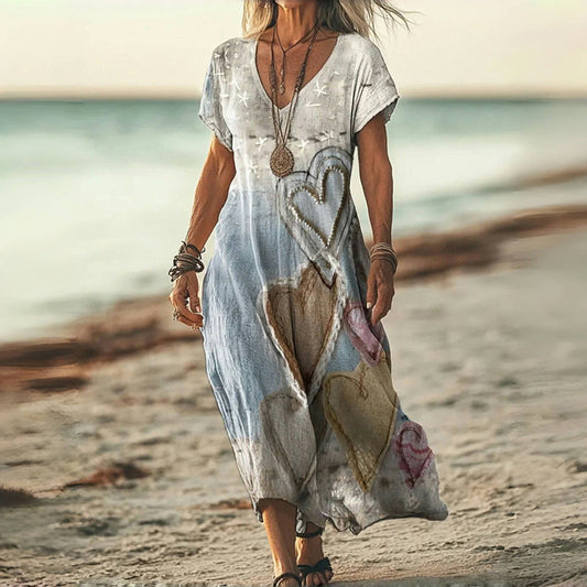 Sienna | Vintage klänning med hjärttryck och romantisk känsla