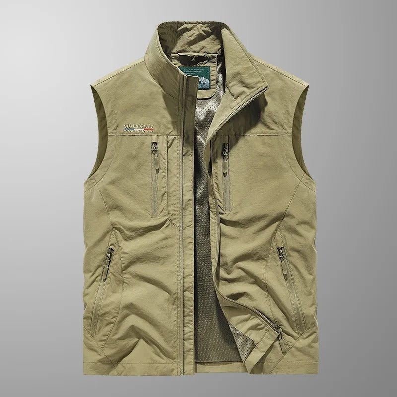 Henrik | Andningsbar Cargo Bodywarmer med Flera Fickor