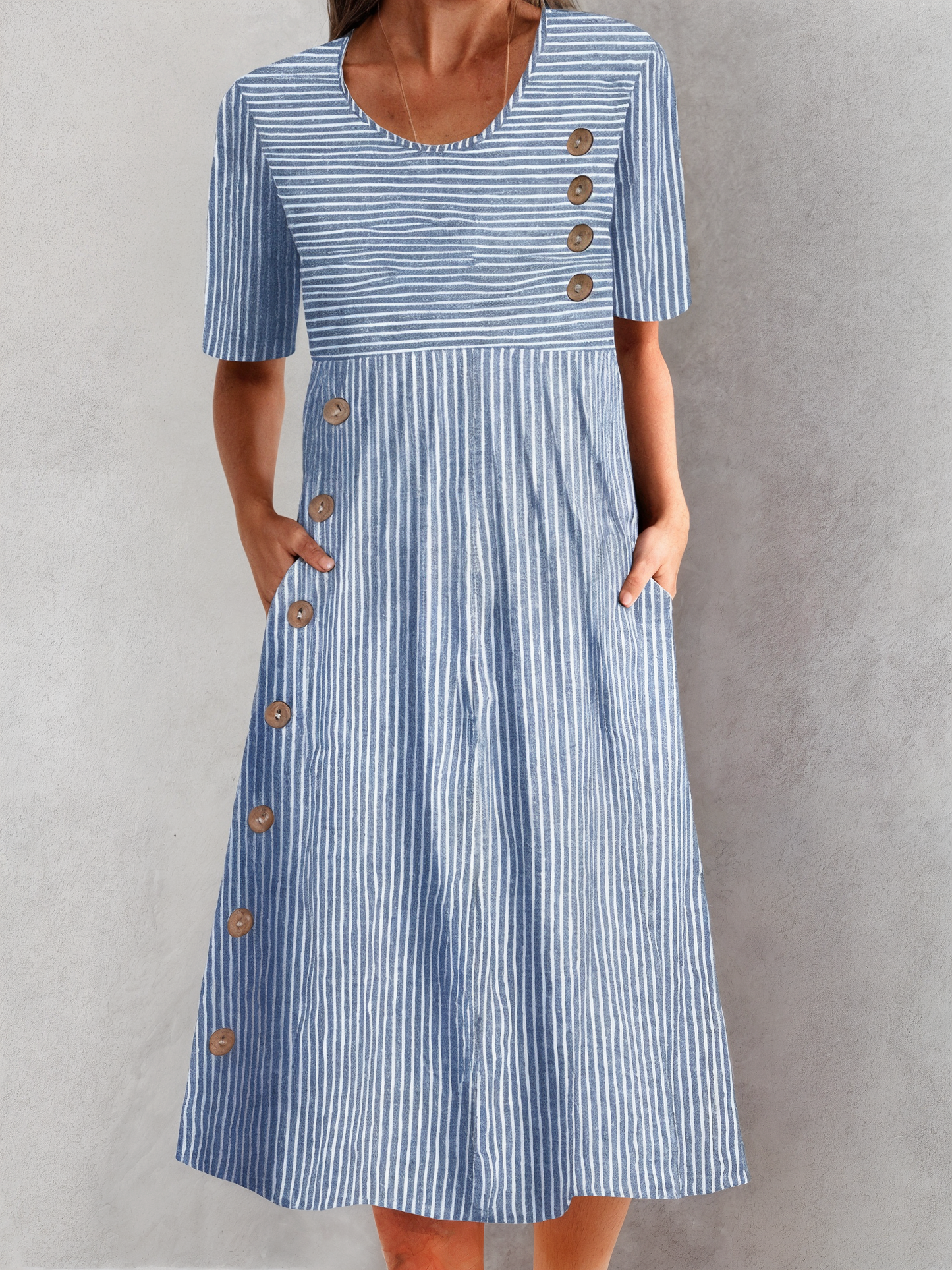 Ingrid | Randig Sommarklänning