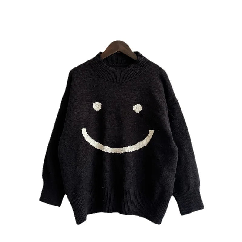 Finni |  Höst söt smiley mönster långärmad skjorta