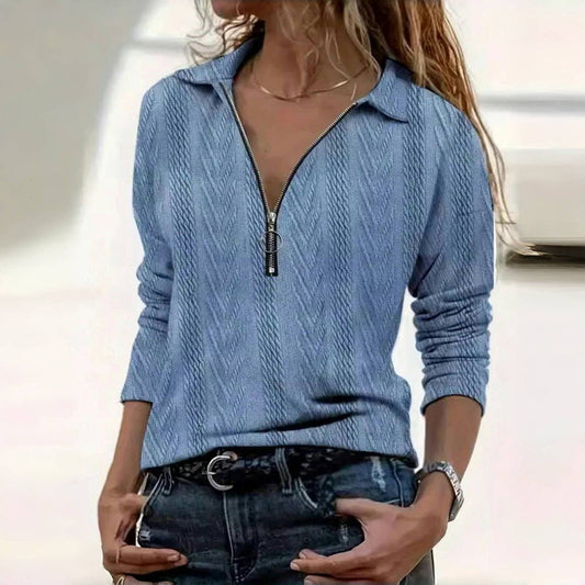 Emil | Enfärgad casual blus med avslappnad stil