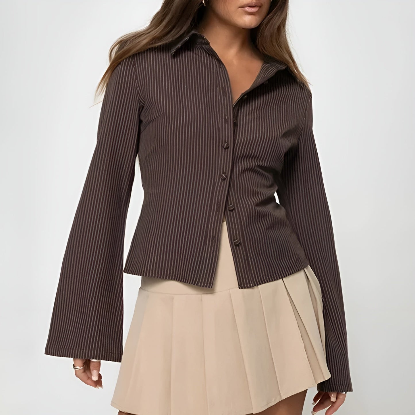 Axelia | Elegant och Stilren Långärmad Blus
