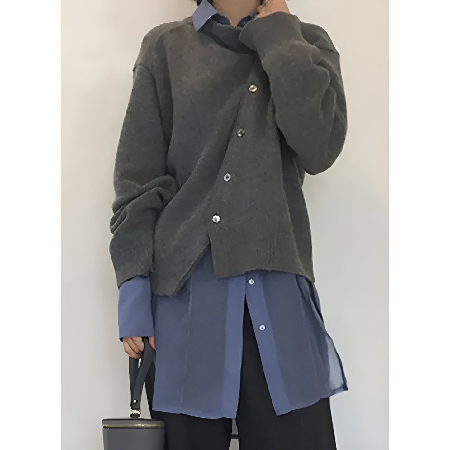 Zita | Trendig Diagonal Cardigan för Kvinnor