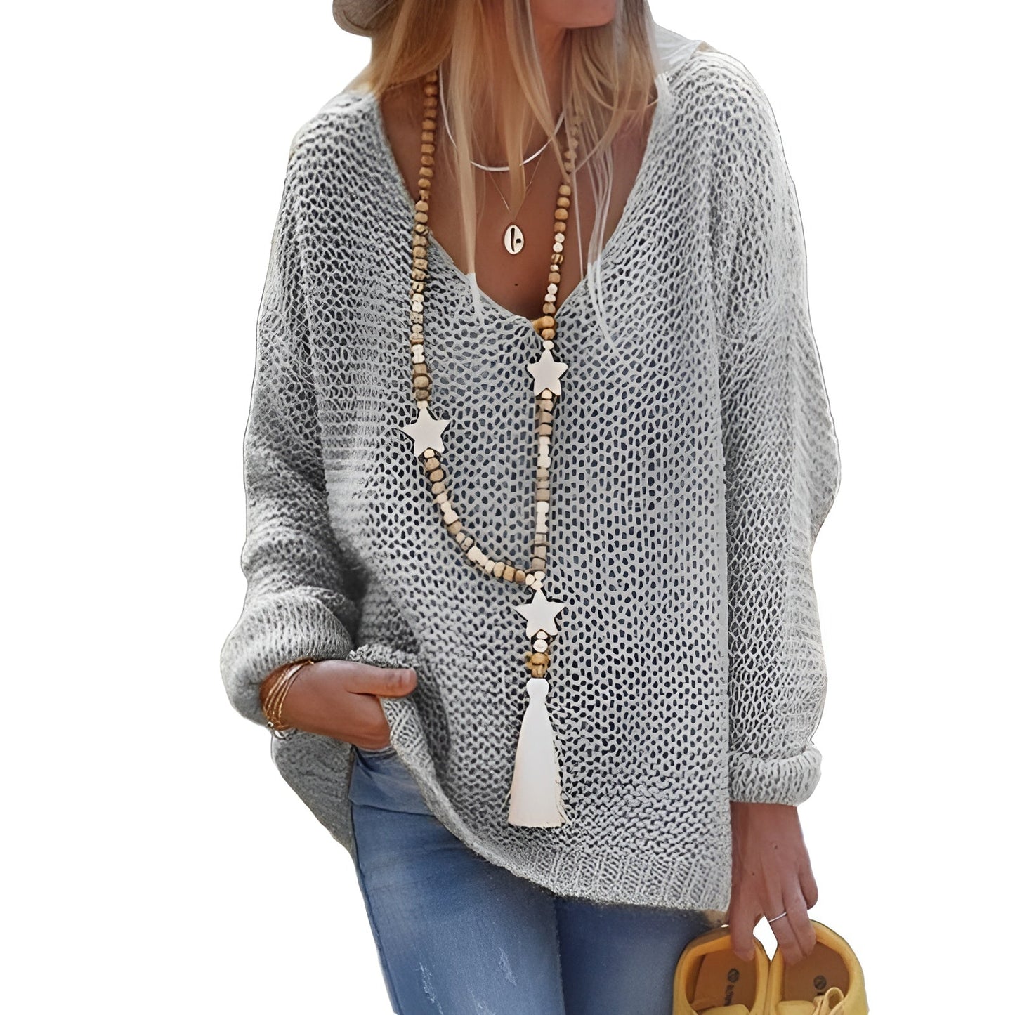 Clara | Oversize Stickad Tröja för Komfort och Stil