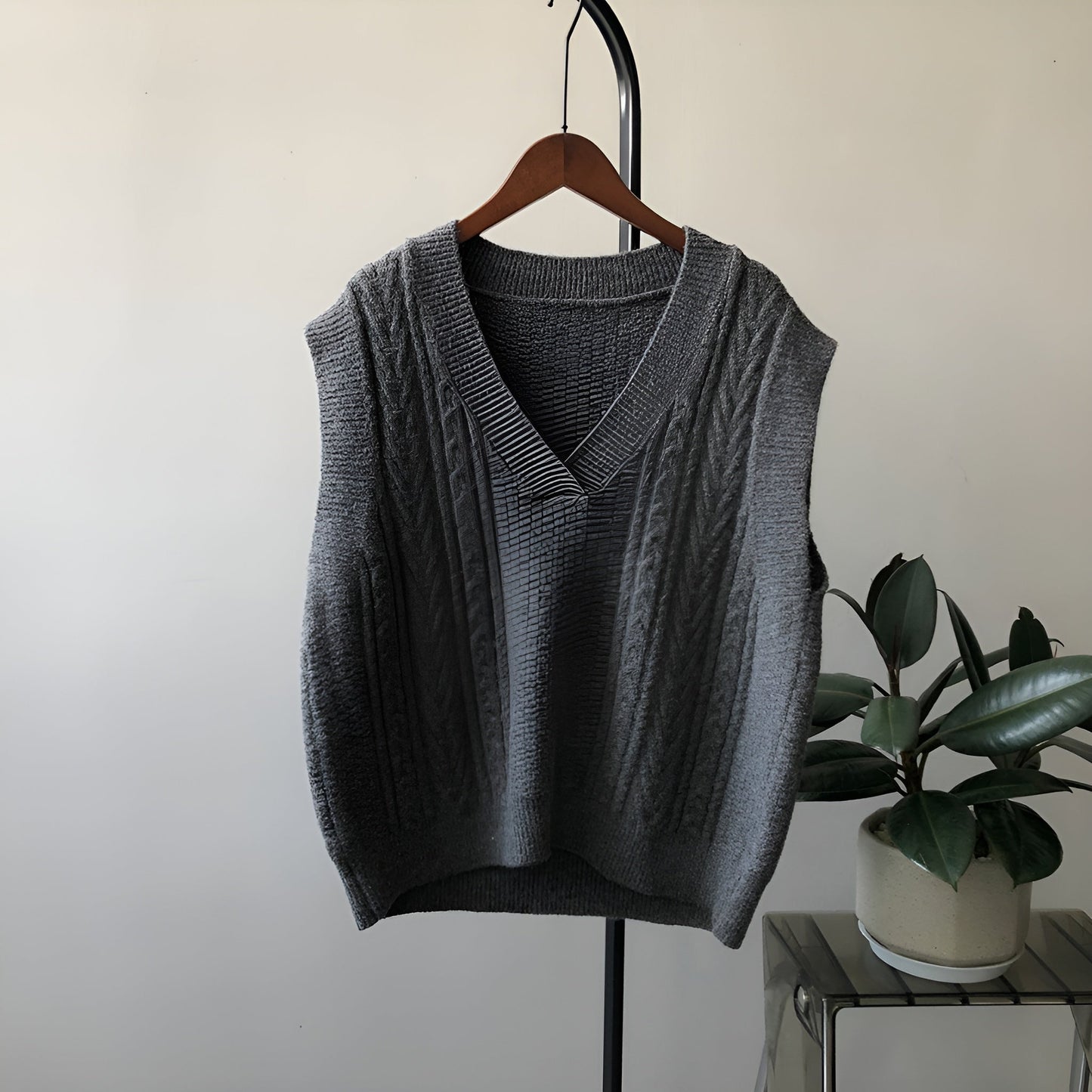 Rose-Marie | Lång Stickad Cardigan med Trendig Oversize Look