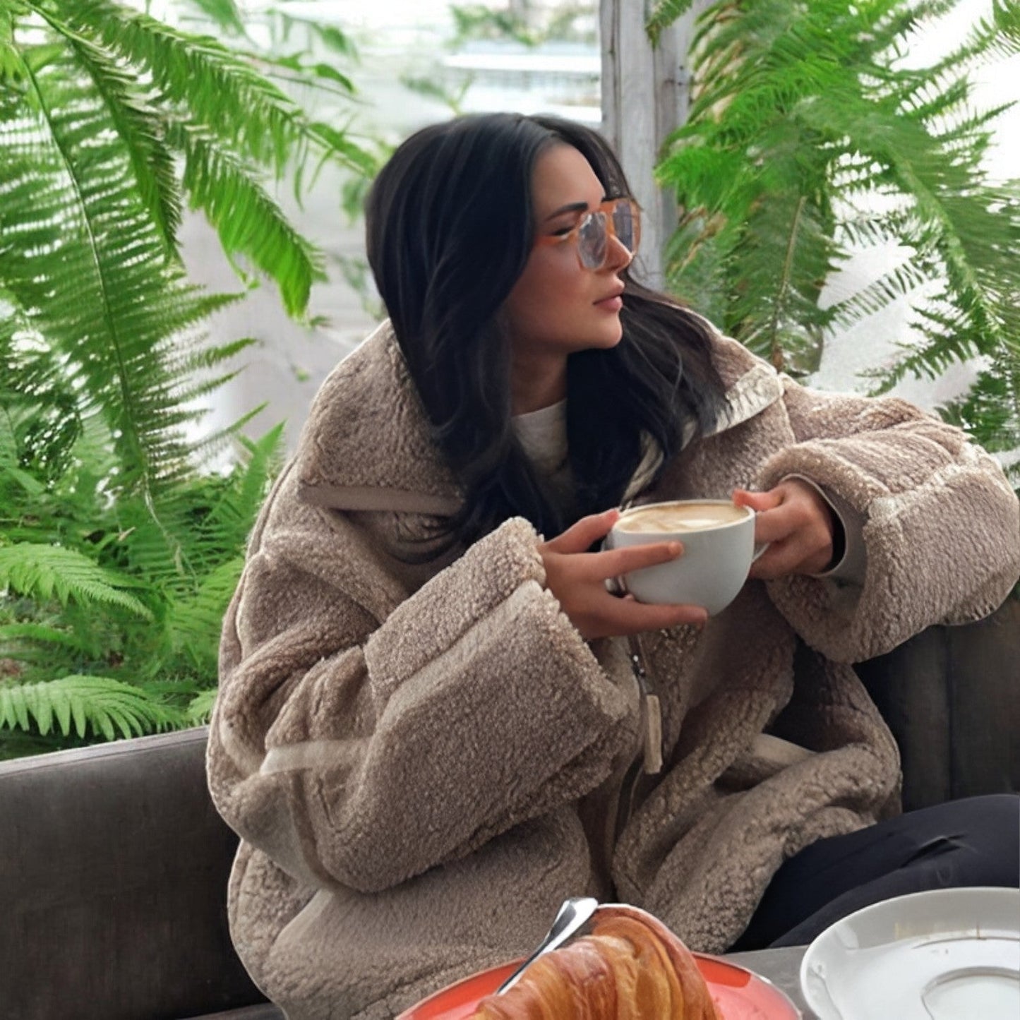 Sally | Elegant oversized jacka med ståkrage
