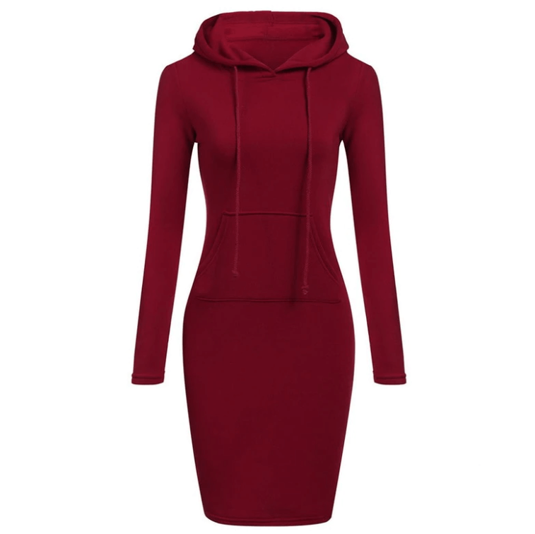 Danica | Slim Pullover Hoodie Klänning