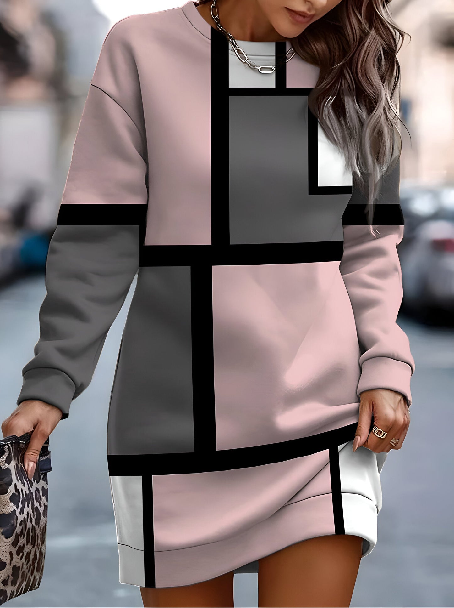 Romy |Bekväm & Snygg överdimensionerad sweatshirtklänning