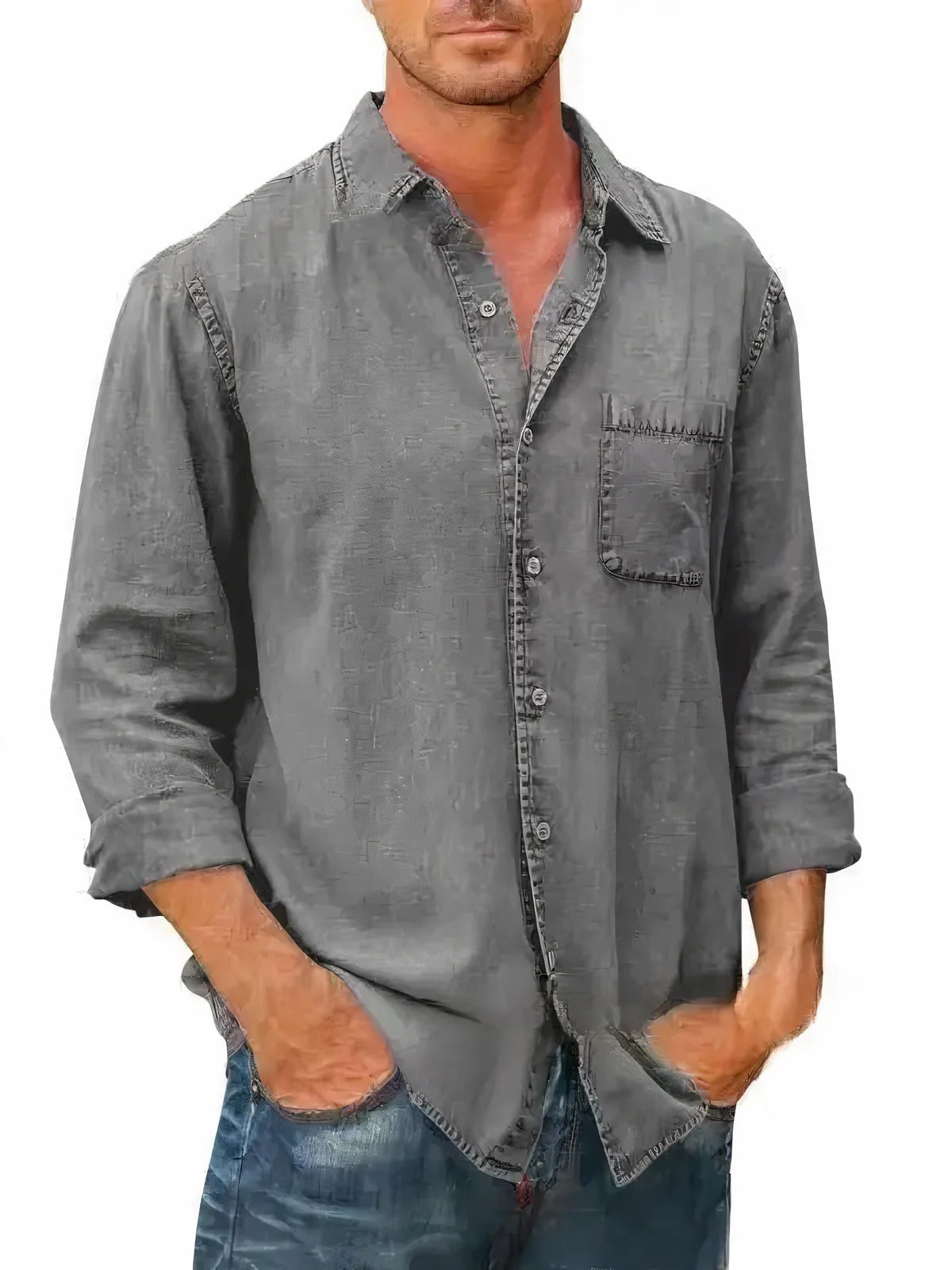 Erik | Långärmad Denimskjorta För Herr