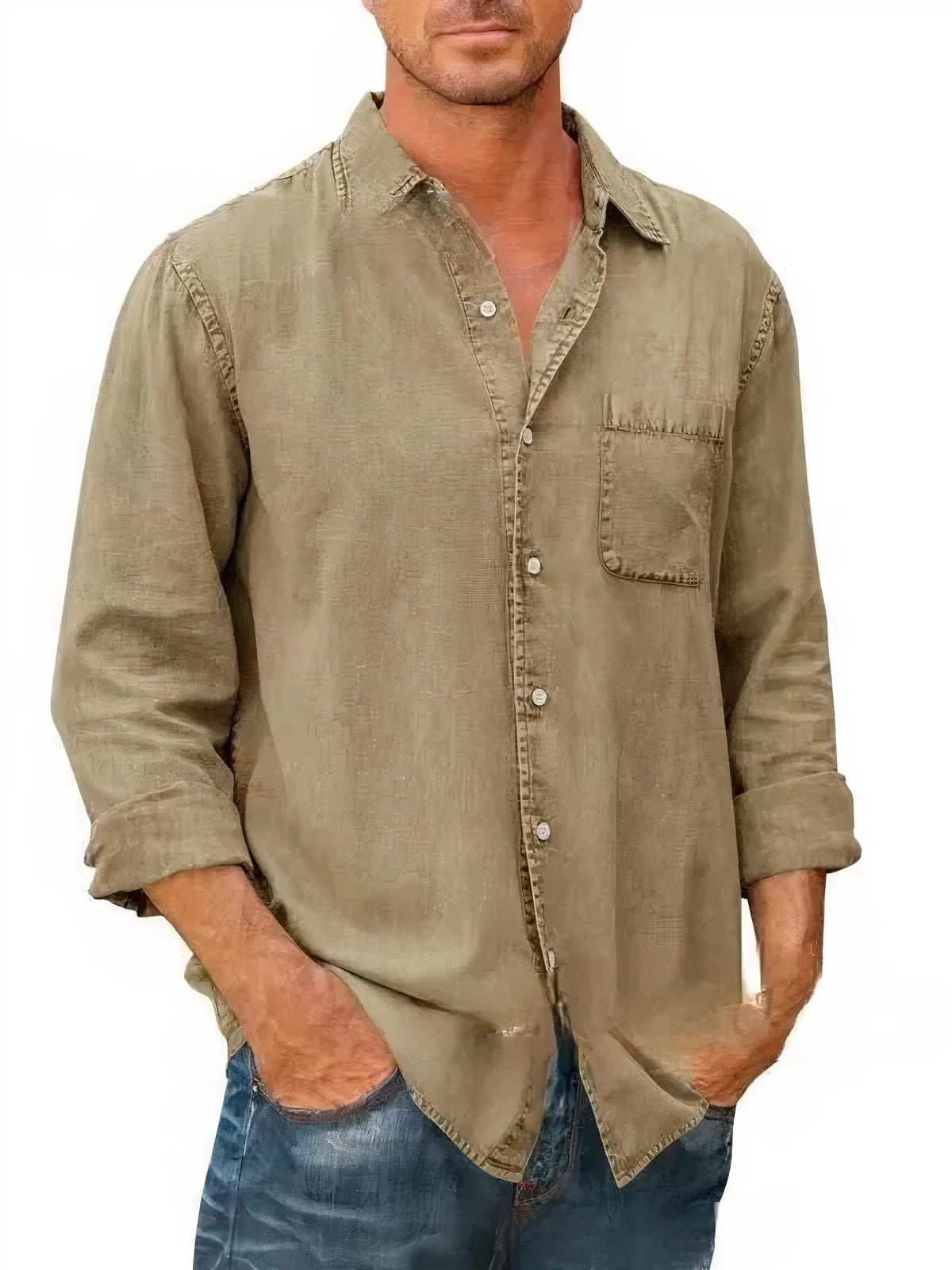 Erik | Långärmad Denimskjorta För Herr