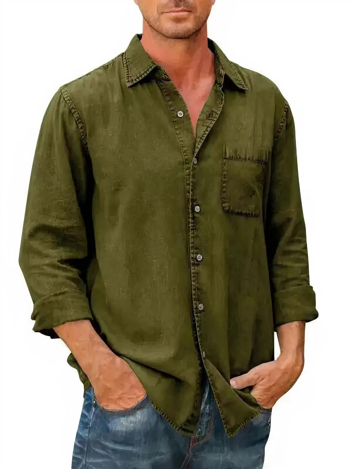 Erik | Långärmad Denimskjorta För Herr