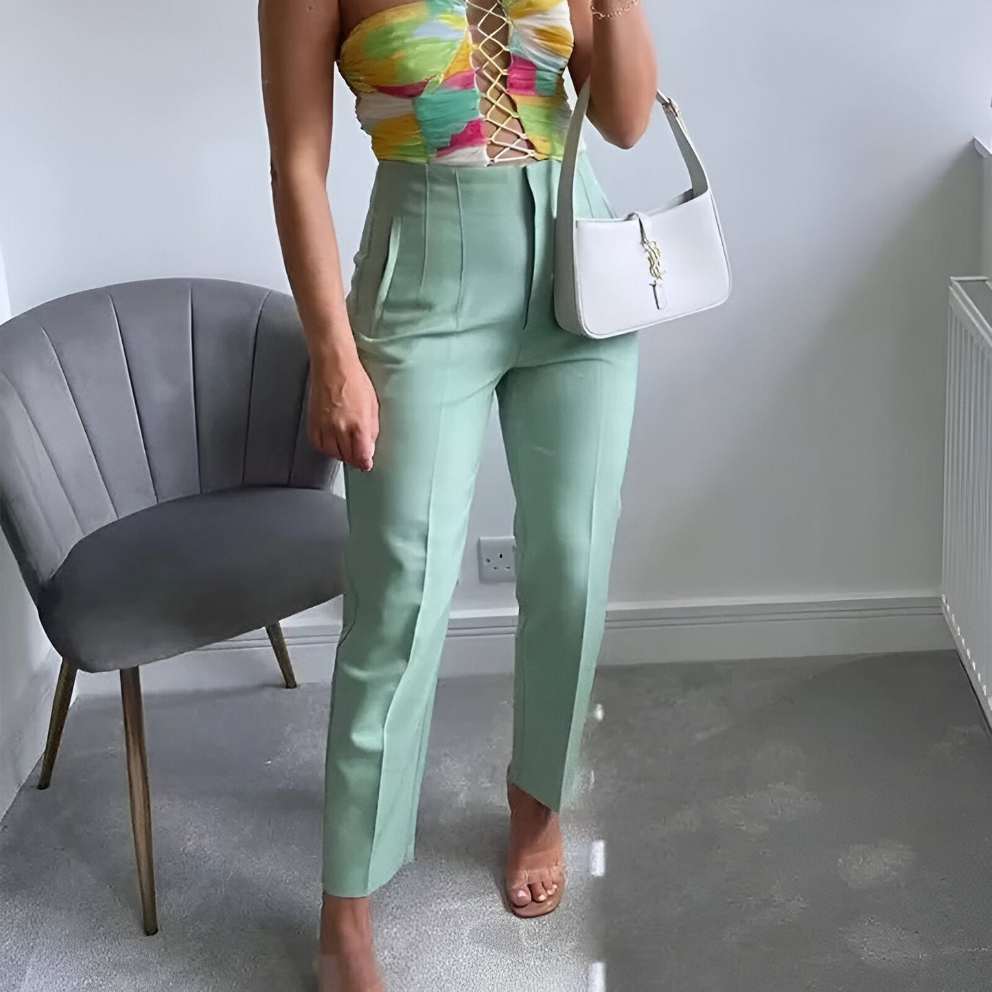 Carina |Chic kontorsbyxa med hög midja (säsong 2)