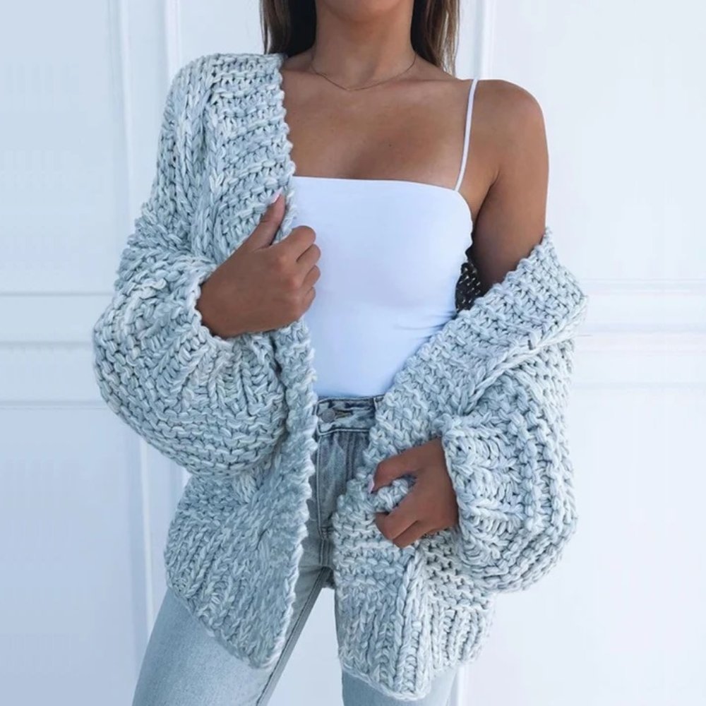 Maren | Stickad Oversized Väst För Mysiga Dagar