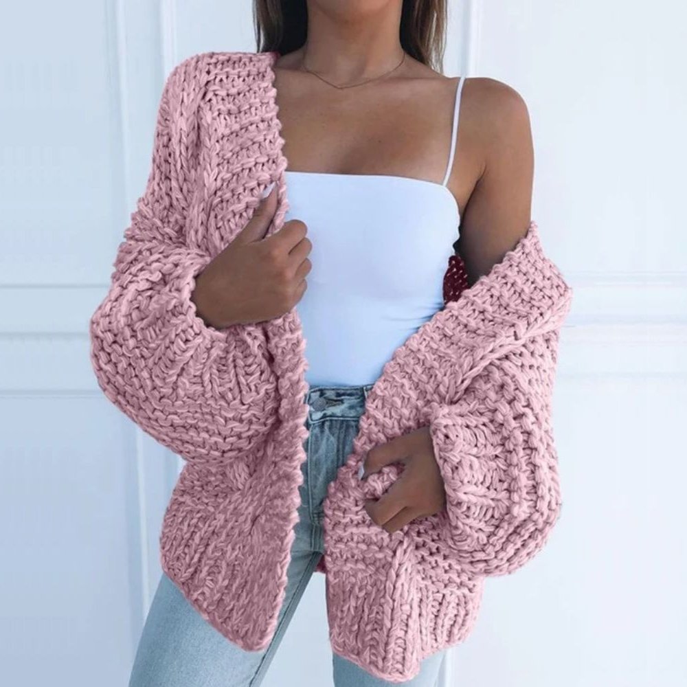Maren | Stickad Oversized Väst För Mysiga Dagar