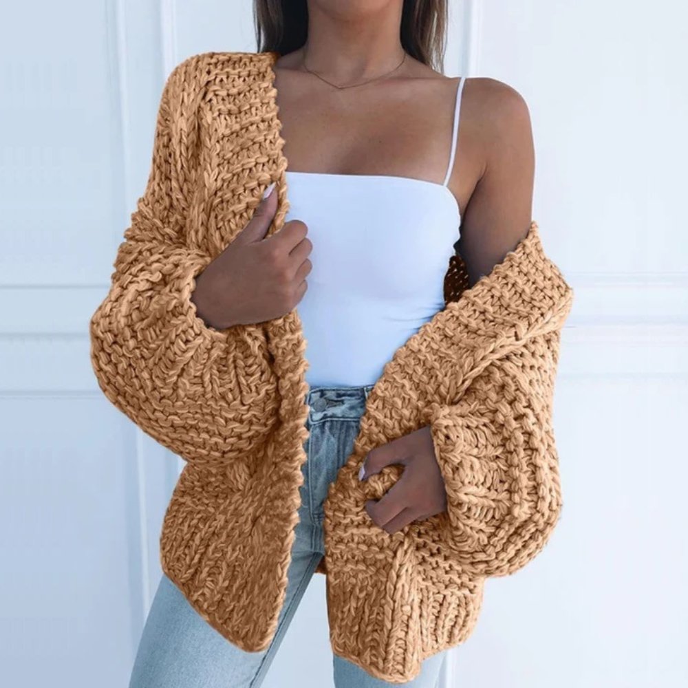 Maren | Stickad Oversized Väst För Mysiga Dagar