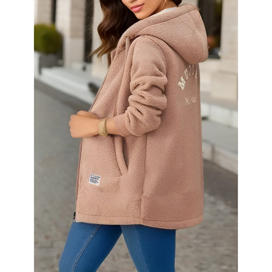 Bianca | Mysig Teddyjacka för Kalla Dagar