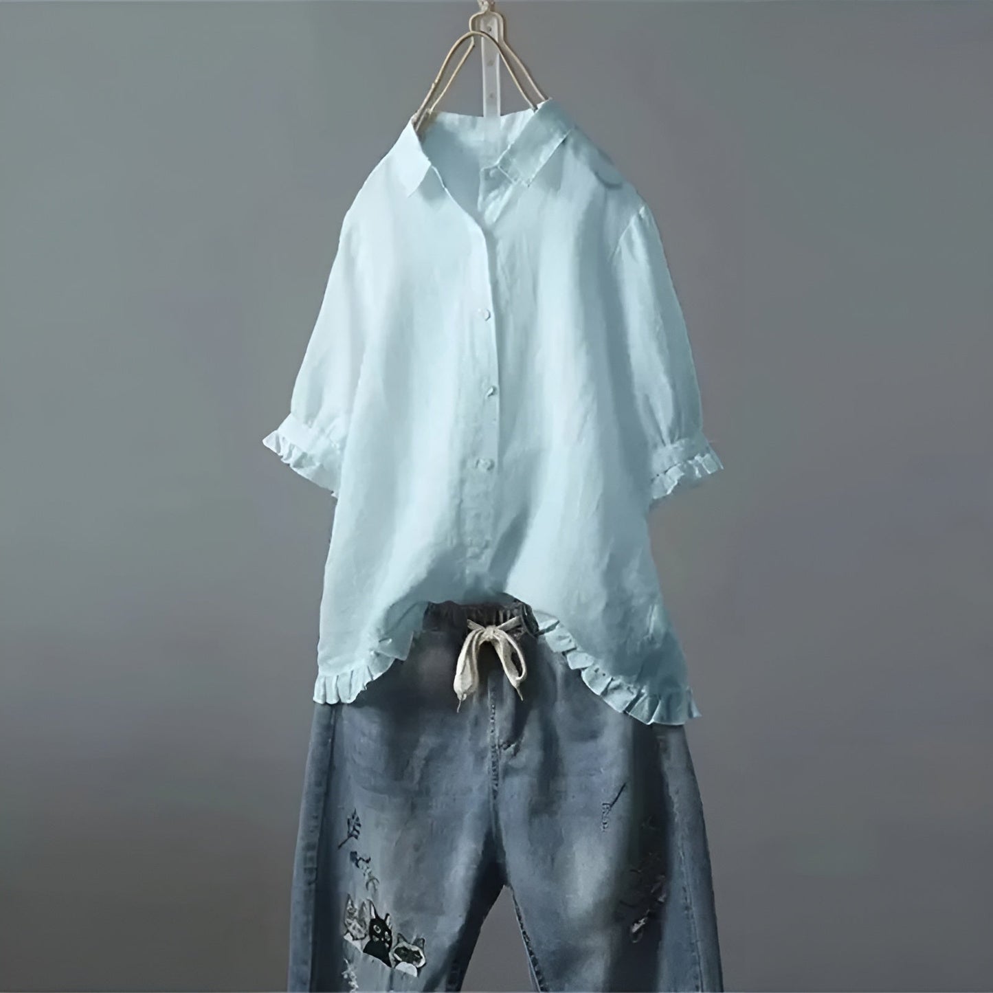 Mariella | Stilren & Trendig Volangblus för Eleganta Looker