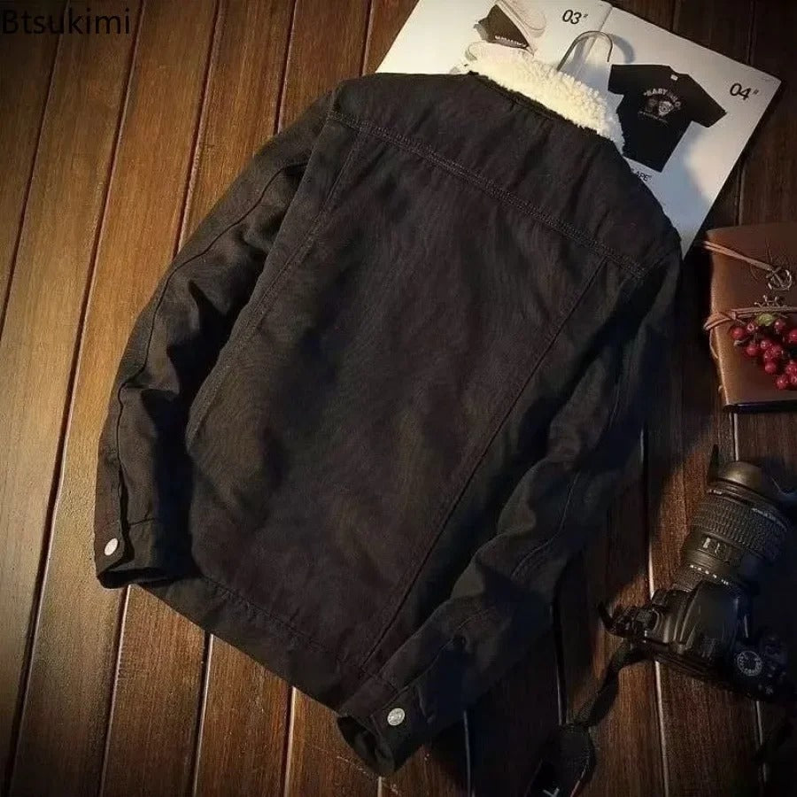 Ivar | Tidlös och varm fleecefodrad denimjacka för män