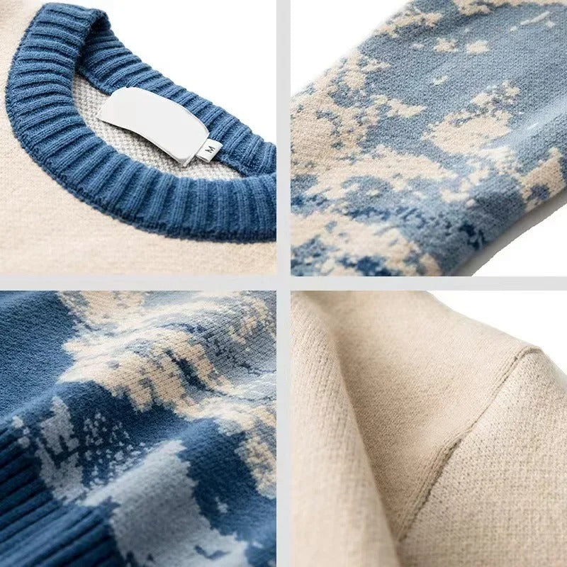 Kian | Stickad tröja med bergsinspirerat mönster