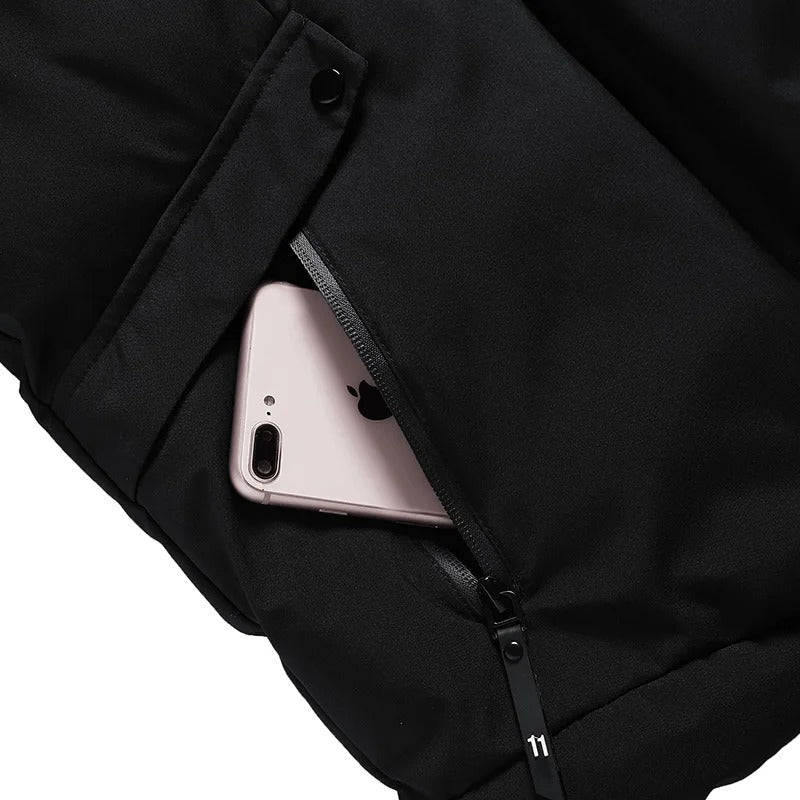 Leo | Stilren och isolerande herr vinterjacka med huva för kalla dagar