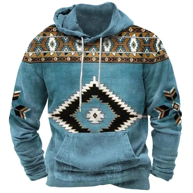 Jacob | Trendig hoodie med retroinspirerat mönster och komfort