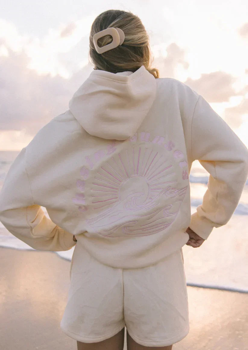 Lykke | Hoodie med tropisk grafik