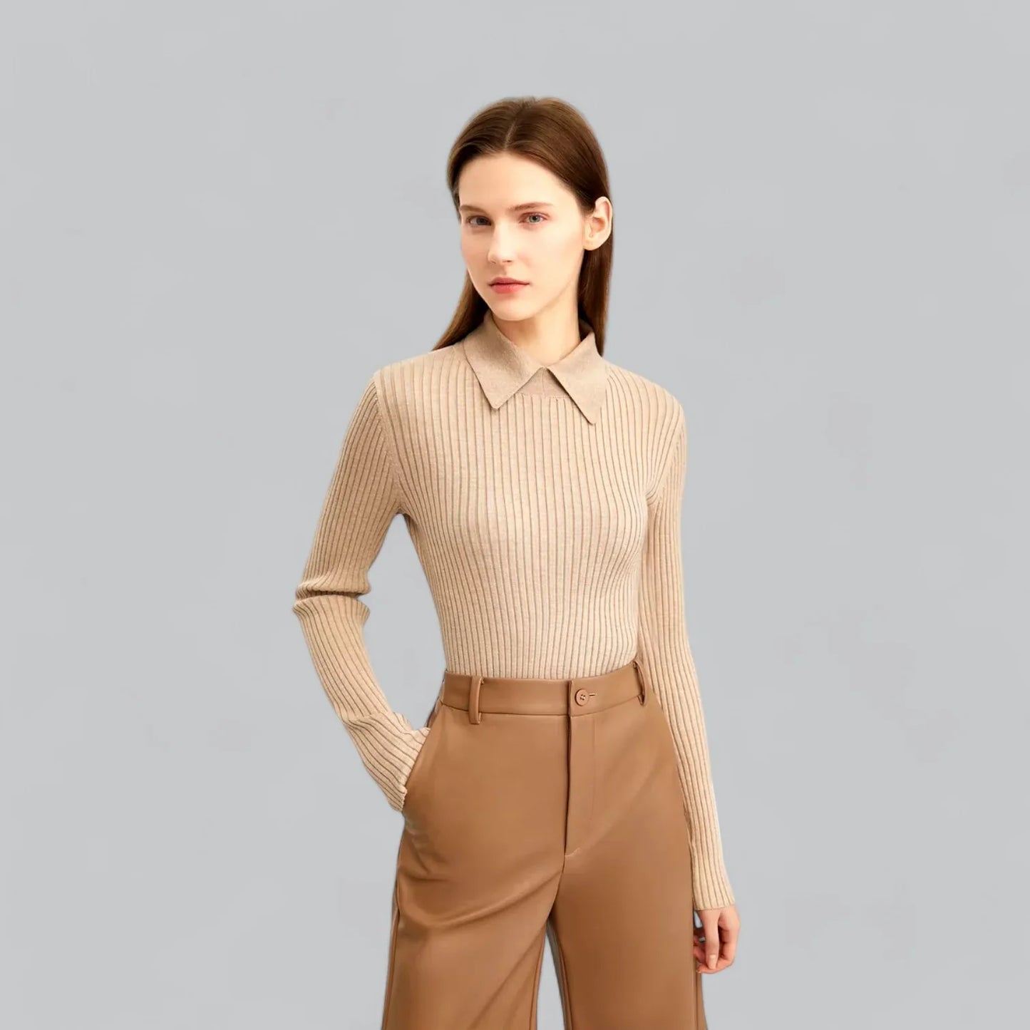 Sofia | Premium Ribbad Polotröja