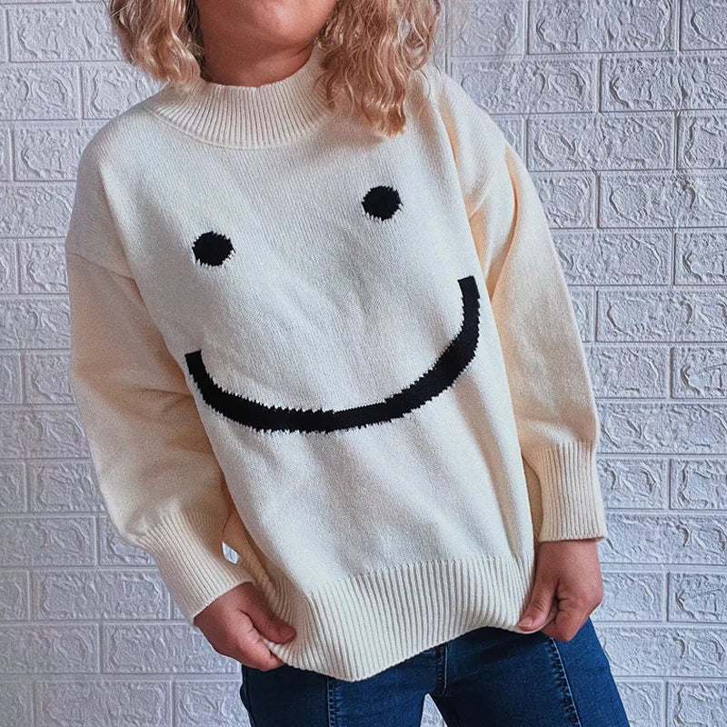 Finni |  Höst söt smiley mönster långärmad skjorta