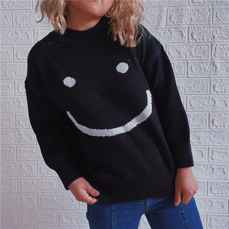 Finni |  Höst söt smiley mönster långärmad skjorta