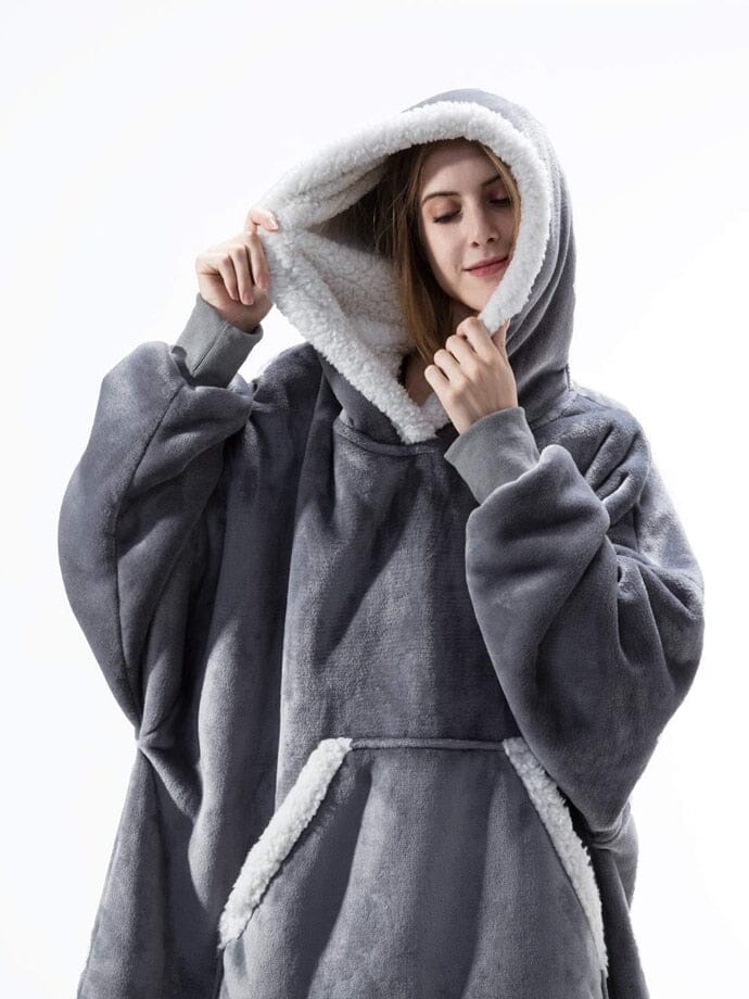 Liv | Mysig och värmande filt-hoodie för kvinnor