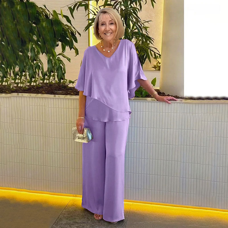 Eden - Elegant set med blus och byxor