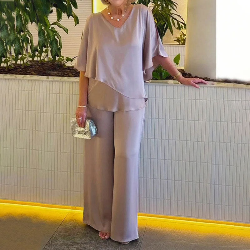 Eden - Elegant set med blus och byxor