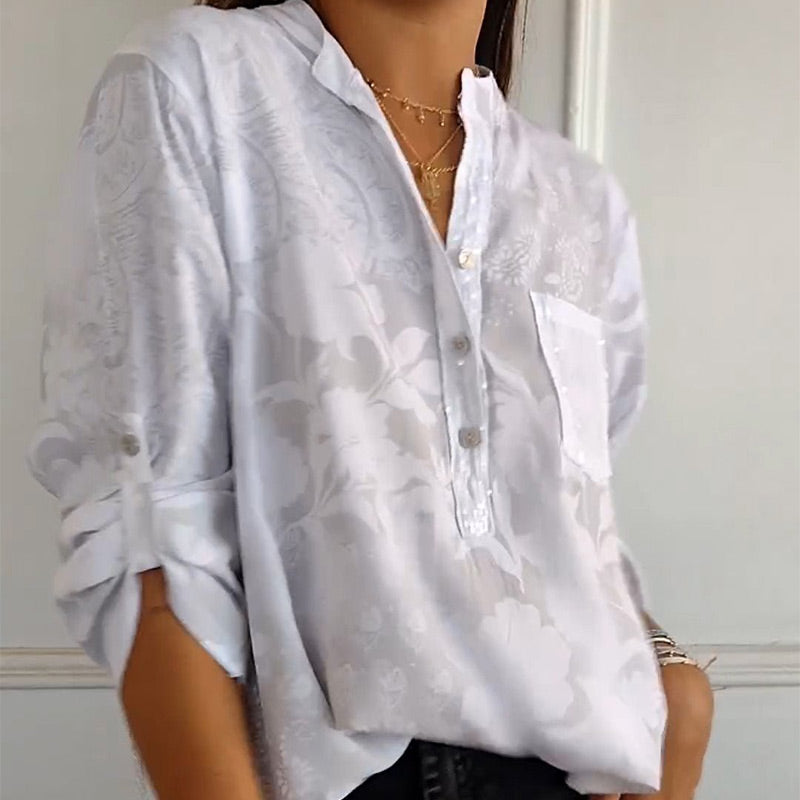 Mia | Elegant Damblus med Justerbara Ärmar