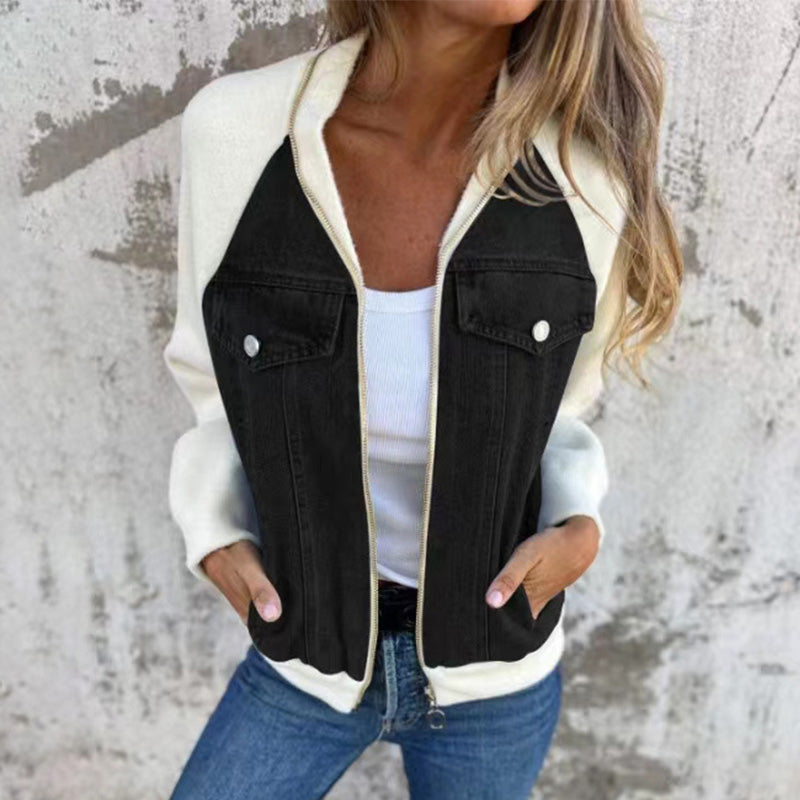 Karin | Trendig Patchwork Denimjacka